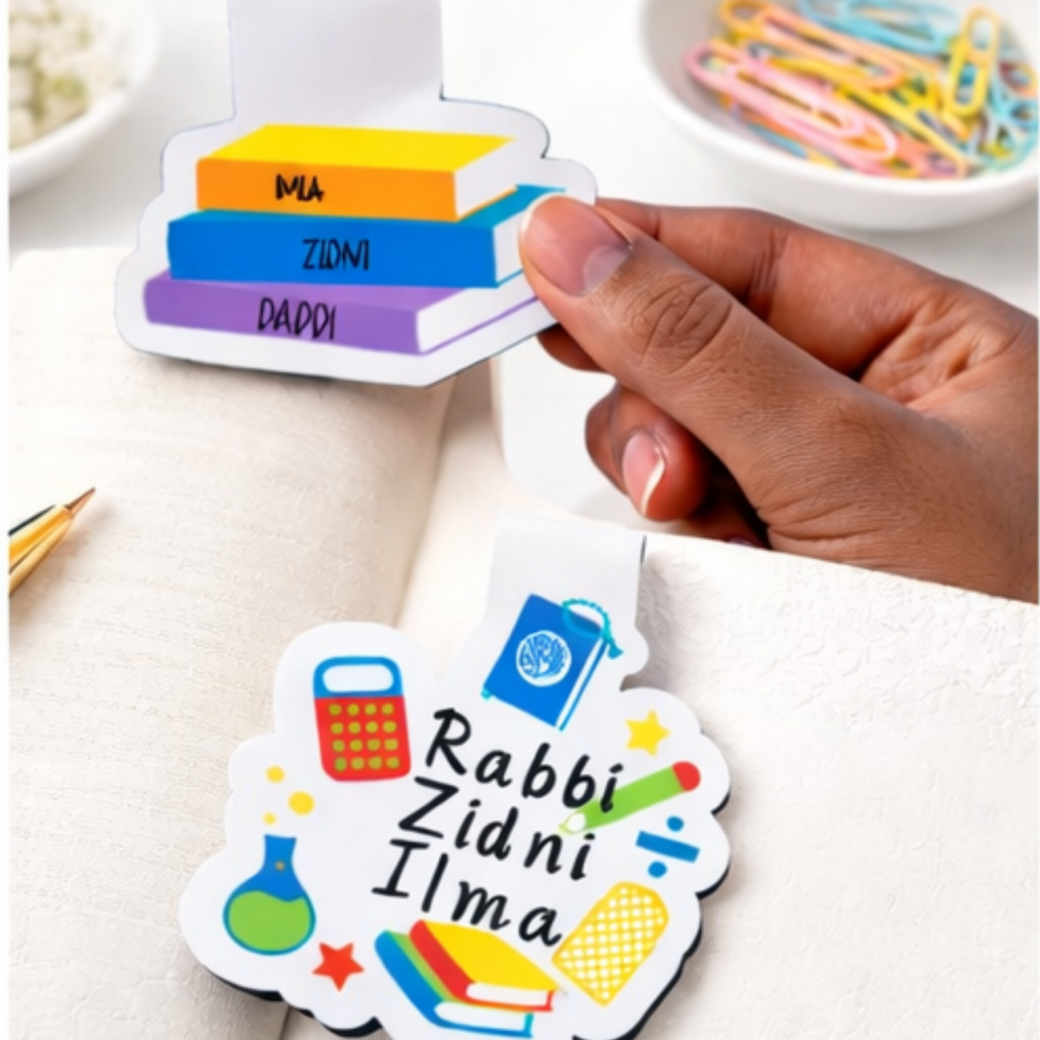 Rabbi Zidni Ilma Magnetic Bookmarks (Set of 3)