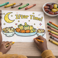 FREE: Iftar Coloring Sheets (3 Pages)