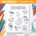 FREE: Ramadan “Sahoor–Salah–Repeat” Coloring Page